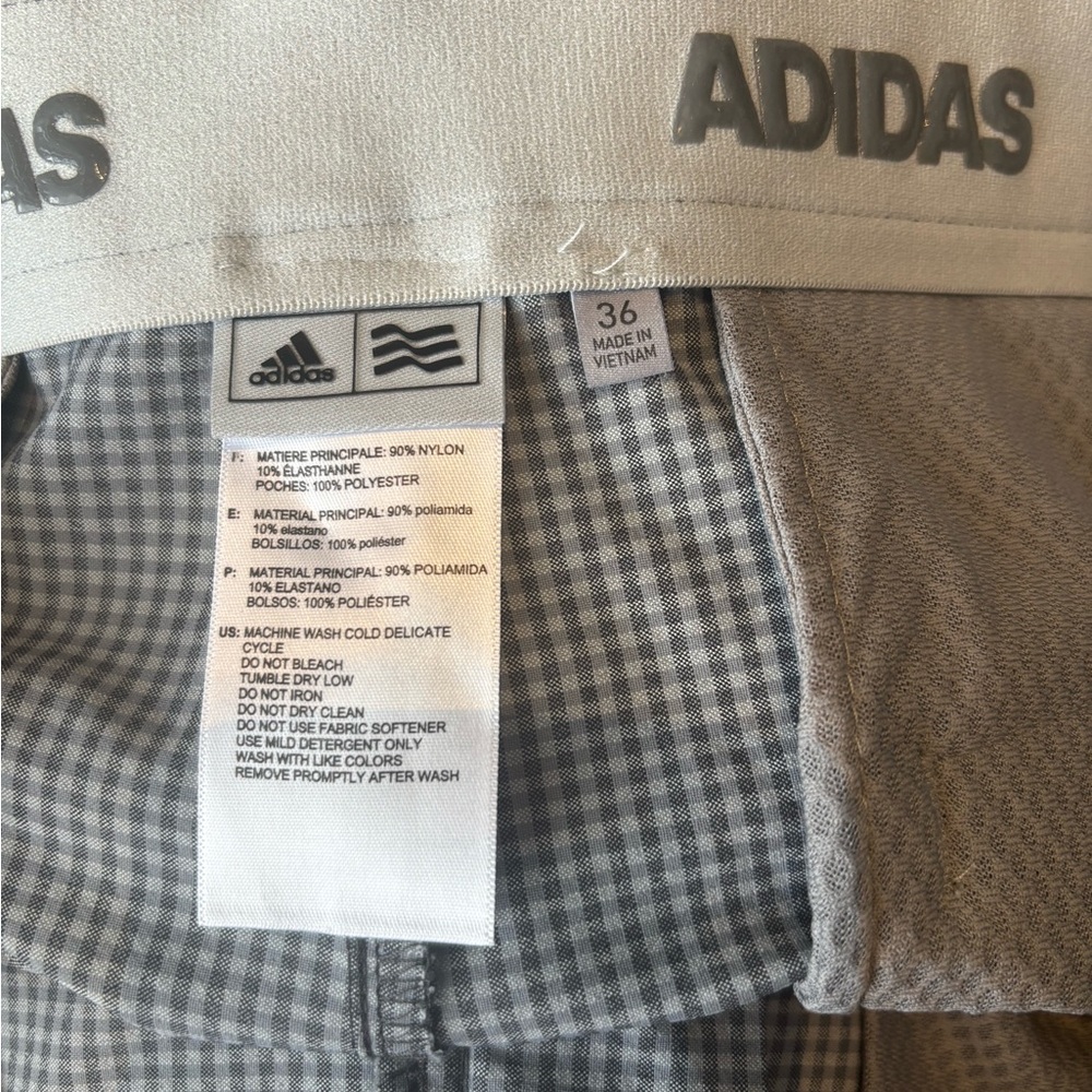 Adidas Men's Checkered Golf Shorts - Picture 4 of 4